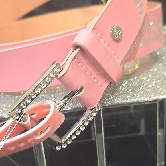 Juicy Couture Rhinestone Logo & Buckle Belt- Pink main image 4